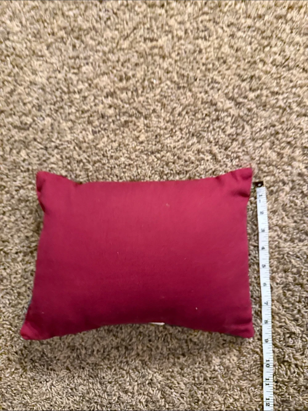 Source Unknown Red and Green Holiday Cat Accent Pillow